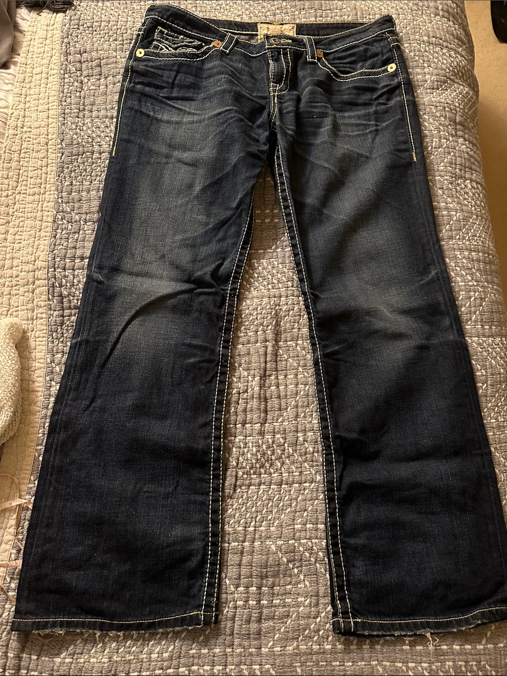 Big Star “LIV” Dark Indigo Flare Jeans with Contrast Stitching